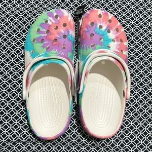 Tie-dye Crocs